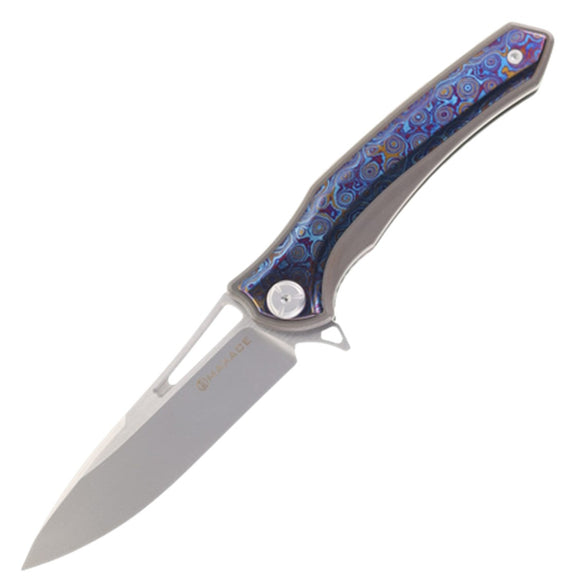 Maxace Amber III Pocket Knife Timascus & Titanium Folding Bohler M390 MCA302