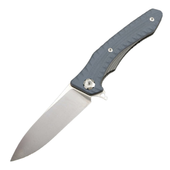 Maxace Zealot 2.0 Pocket Knife Linerlock Gray G10 Folding Bohler K110 MCZ202
