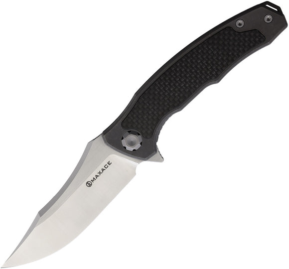 Maxace Halictus 2.0 Framelock Carbon Fiber/Titanium Folding M390 Knife MHLT202