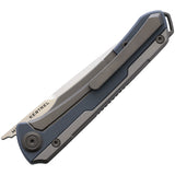 Maxace Kestrel Grey & Blue G10 Bohler M390 Folding Front Flipper t202