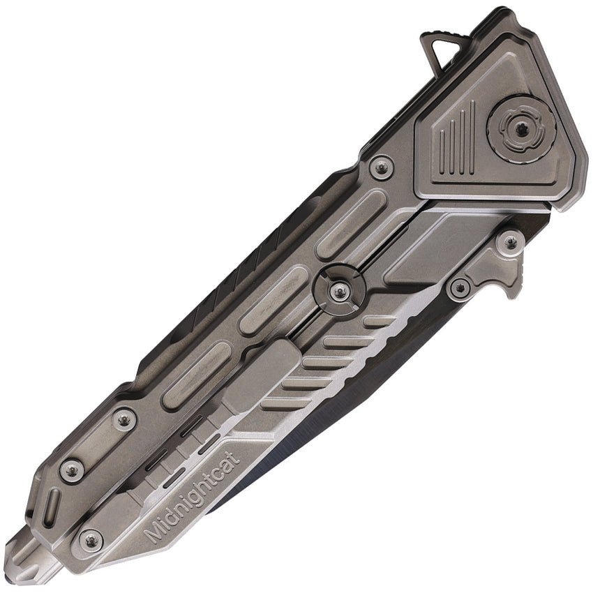 Maxace Midnight Cat Mammoth Framelock Gray Titanium Folding Pocket