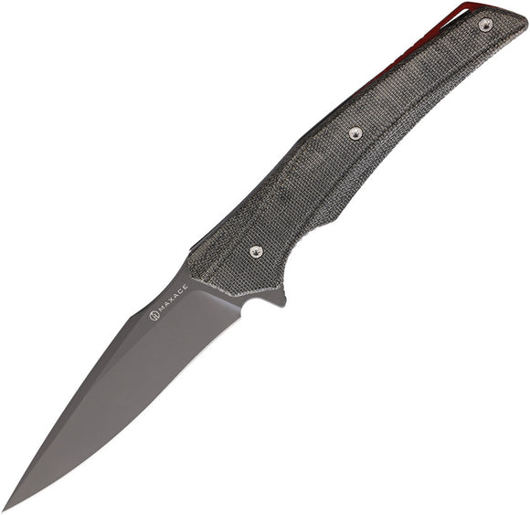 Maxace Ranger Linerlock Black Micarta Folding X42 Stainless Pocket Knife MRG04