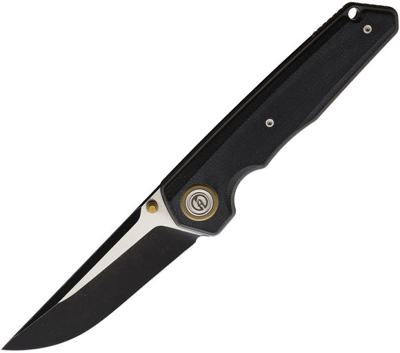 Maxace Samurai Linerlock Black G10 Folding Bohler K110 Stainless Knife MSM05