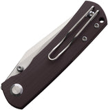 Monterey Bay Knives Mini Old Guard Linerlock Brown Folding Pocket Knife MOGBR