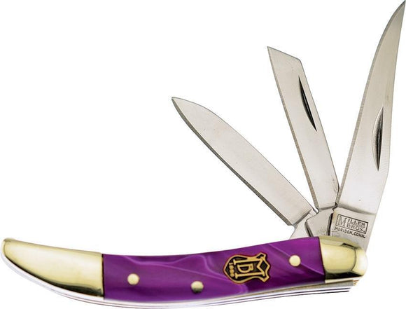 Frost Miller Brothers Peanut Three Blade Grape Ape Purple Handle Knife