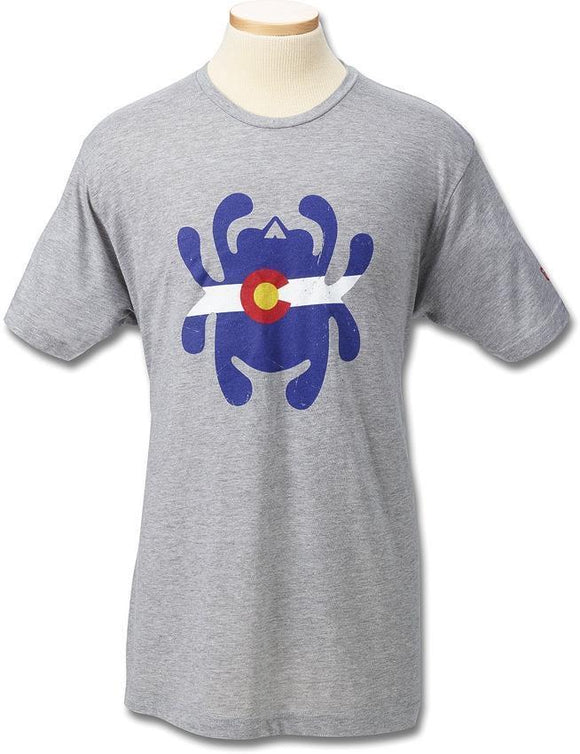 Spyderco Colorado Flag Bug Mens Adult Size S M LG XL 2XL 3XL Grey Shirt T-Shirt