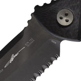 Microtech Socom Alpha Mini Carbon Fiber Partially Serrated Fixed Blade Knife 114M2DLCCFS