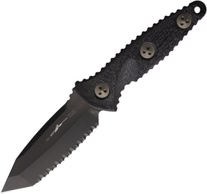 Microtech Socom Alpha Mini Carbon Fiber Serrated Fixed Blade Knife 114M3DLCCFS