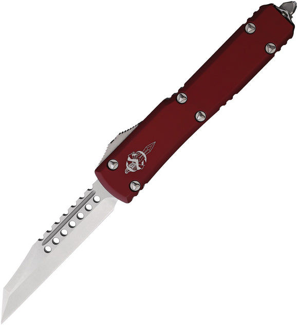 Microtech Automatic Signature Series Ultratech Warhound OTF Knife Merlot Red Aluminum Blade 119W10MRS