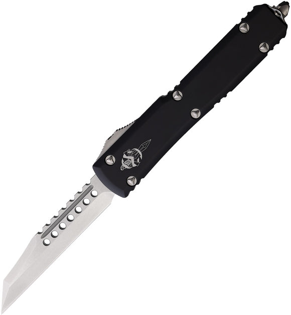 Microtech Automatic Signature Series Ultratech Warhound OTF Knife Black Aluminum Blade 119W10S
