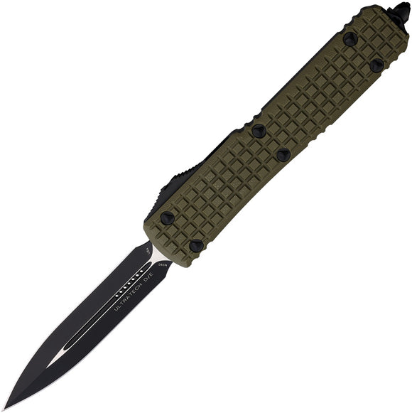 Microtech Automatic Signature Series Ultratech OTF Knife OD Green Frag G10 & Aluminum Dagger Blade 1221FRGTODS