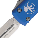 Microtech Automatic Ultratech OTF Knife Blue Aluminum Satin Double Edge Dagger Blade 1224BL