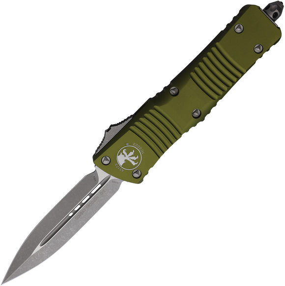 Microtech Automatic Combat Troodon Knife OTF OD Green Aluminum Apocalyptic Dagger Blade 14210APOD