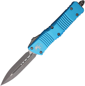 Microtech Automatic Combat Troodon Knife OTF Turquoise Aluminum Apocalyptic Dagger Blade 14210APTQ