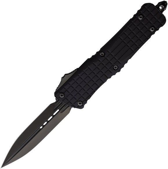 Microtech Automatic Combat Troodon OTF Knife Black Frag Aluminum Double Edge Dagger Blade 1421CTDSH
