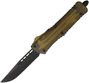 Microtech Automatic Combat Troodon OTF Knife Ultem & Black Aluminum Drop Point Blade 1431DLCTU