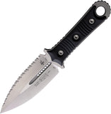 Microtech SBD Dagger Black G10 Serrated Double Edge Fixed Blade Knife w/ Sheath 20112