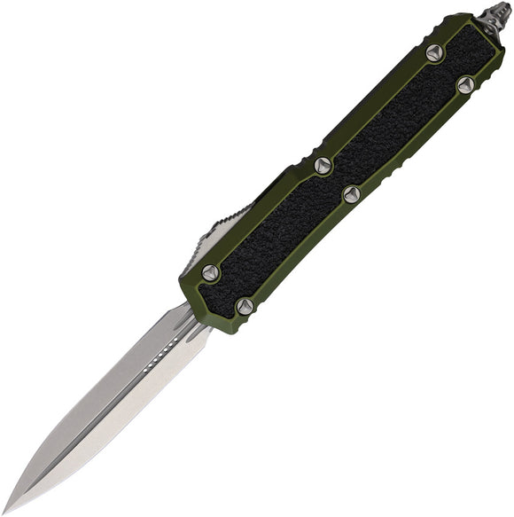 Microtech Automatic Signature Series Makora Knife OTF Green Aluminum & Traction Dagger Blade 20610ODS