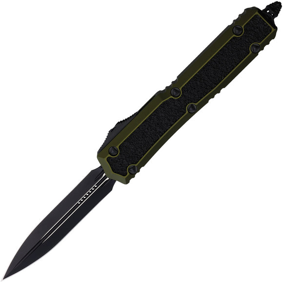Microtech Automatic Signature Series Makora OTF Knife OD Green Aluminum & Traction Double Edge Blade 2061ODS