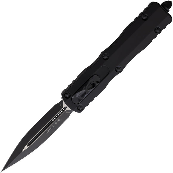Microtech Automatic Dirac Knife OTF Black Aluminum Double Edge Dagger Blade 2251T