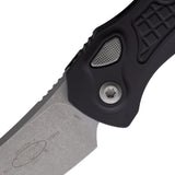 Microtech Automatic Brachial Knife Button Lock Black Aluminum Apocalyptic Blade 268A10AP