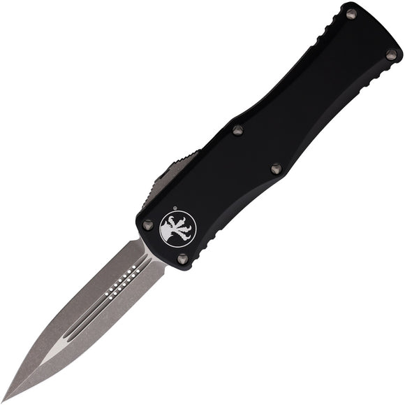 Microtech Automatic Hera Knife OTF Black Aluminum Apocalyptic Double Edge Dagger Blade 70210AP