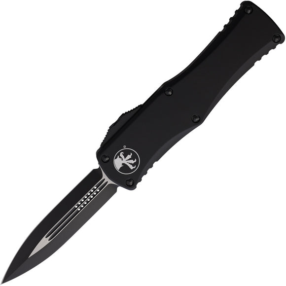 Microtech Automatic Hera Knife OTF Black Aluminum Double Edge Dagger Blade 7021T