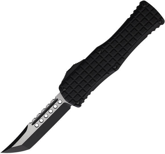 Microtech Automatic Hera Knife OTF Blackout Frag Aluminum Hellhound Blade 9191TFRS