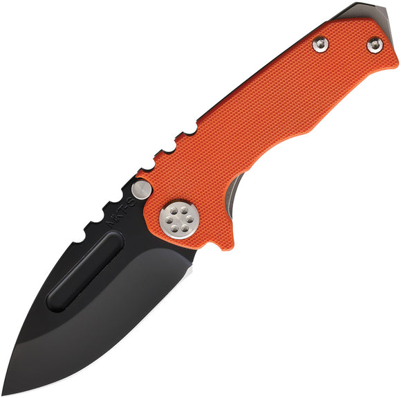 Medford Micro Prag Framelock Orange G10 Folding Pocket Knife 009SPD11TM
