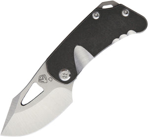 Medford Eris Mini Framelock Black  Titanium Handle Folding D2 Knife 037DT31PT