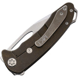Medford On Belay Framelock Bronze Folding S45VN Pocket Knife 0384TQ36A1