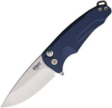Medford Smooth Criminal Button Lock Blue Folding Knife 39stq44a4