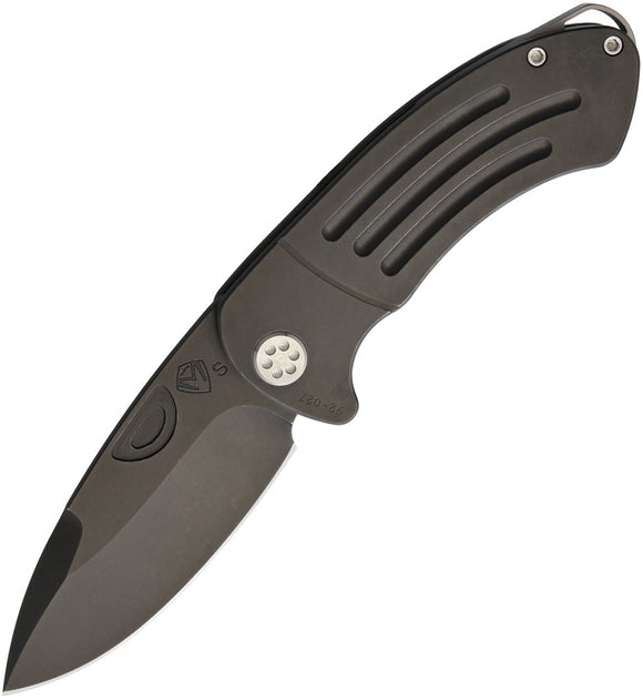 Medford Theseus Framelock Black Folding Pocket Knife 040SJQ31PT