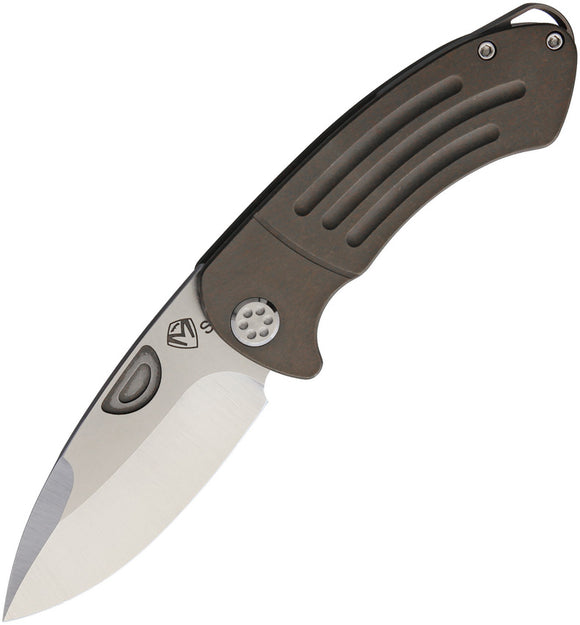 Medford Theseus Bronze anodized Titanium Framelock S25Vn Folding Knife 40st36a1