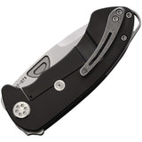 Medford Theseus Framelock Black Titanium Folding D2 Tool Steel Pocket Knife 040STQ30PV