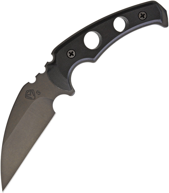 Medford Fighting Black G10 PVD Coated S35Vn Fixed Utility Knife + Sheath 052sp08kb