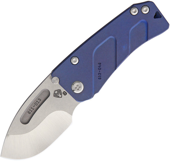 Medford Der Hun (Hunden) Blue Titanium Folding Flipper Knife 203ST37A2