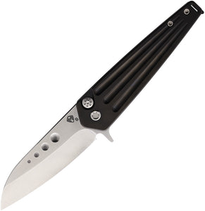 Medford Nosferatu Button Lock Black Titanium Folding S35VN Knife 210STQ30PV