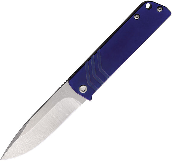 Medford The Antik Blue Smooth Titanium Folding S45VN Pocket Knife 2144TD37A1