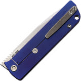 Medford The Antik Blue Smooth Titanium Folding S45VN Pocket Knife 2144TD37A1
