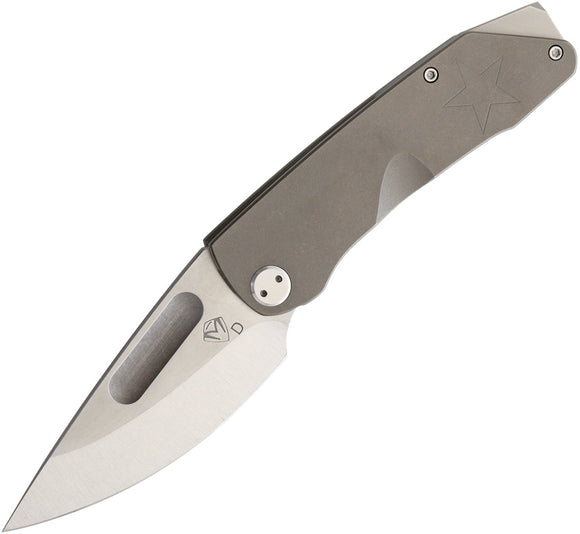 Medford The General Tumbled finish titanium handle Folding Knife 24DT02AN