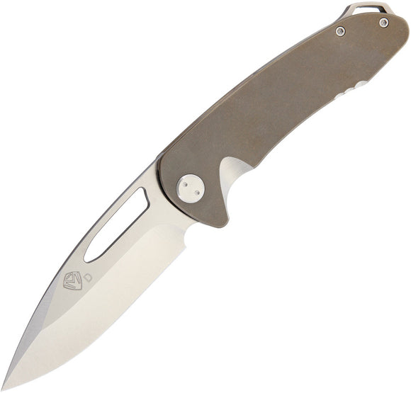 Medford On Belay Bronze Titanium D2 Drop Point Folding Knife 38dt02an