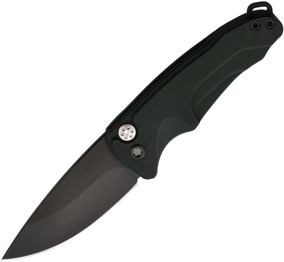 Medford Automatic Smooth Criminal Knife Button Lock Green Aluminum S45VN Blade A39SPQ40AG