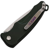 Medford Automatic Smooth Criminal Knife Button Lock Green Aluminum S45VN Blade A39STQ40AG