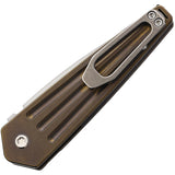 Medford Automatic Nosferatu Knife Button Lock Bronze Titanium S45VN Blade NATQ36A1TS