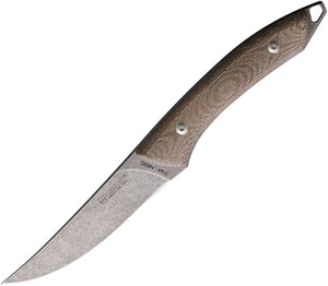 Mercury Trek Tan Micarta Bohler N690 Stainless Fixed Blade Knife w/ Sheath 25CNC