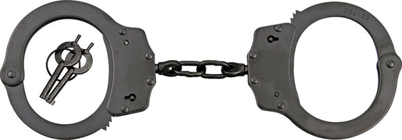 Scorpion Handcuffs Black Nickel Plate Steel Double Lock 220041BK