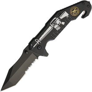 Special Forces Linerlock A/O Assisted Open Folding Serrated Pocket Knife 282