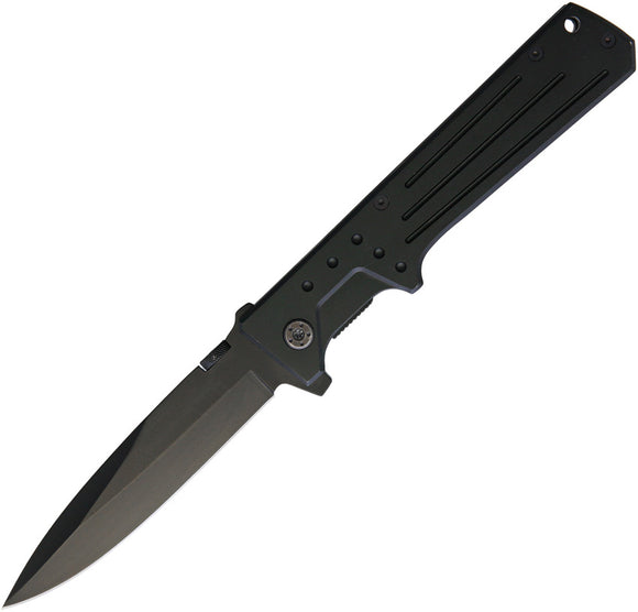 Miscellaneous Linerlock Black Aluminum Folding Stainless Pocket Knife 290
