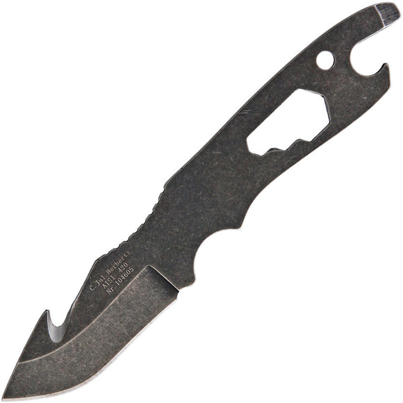 Miscellaneous Black Stonewash 420 Stainless Guthook Fixed Blade Knife 306